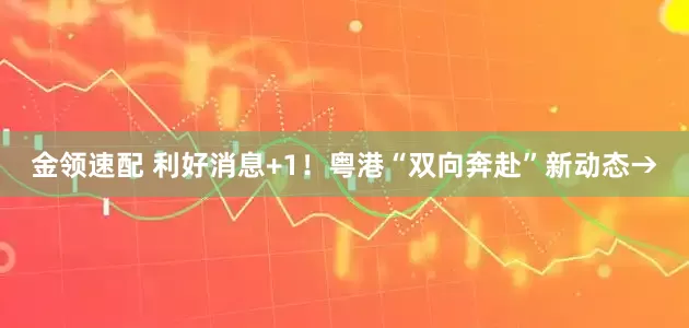金領(lǐng)速配 利好消息+1！粵港“雙向奔赴”新動(dòng)態(tài)→
